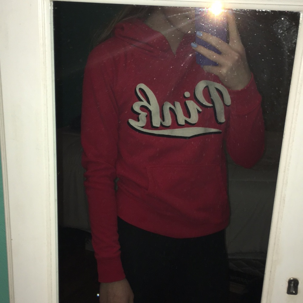 victoria’s secret red hoodie